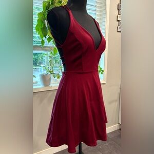 Lulu's Burgundy Mini Dress